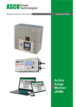 ASCO Surge Protective Devices Active Surge Monitor Quickstart