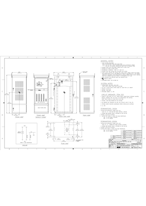 Outline Drawing | ASCO SERIES 300 3QCN | Generator Quick Connect Panel with Breaker | 2000 Amps | Type 3R/3RX | Pad Mount | 1340001-003