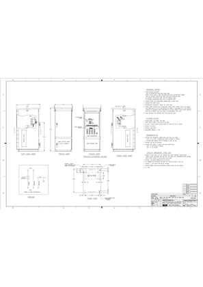 Outline Drawing | ASCO SERIES 300 3QCN | Generator Quick Connect Panel with Breaker | 1200 Amps | Type 3R/3RX | Pad Mount | 1340001-008