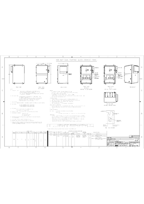 Outline Drawing | ASCO SERIES 300 Dual Purpose Quick Connect Power Panel | 400 Amps | Type 3R/3RX | Wall Mount | 1397482