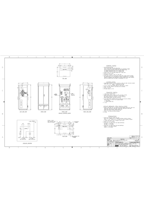 Outline Drawing | ASCO SERIES 300 Manual Transfer Dual Quick Connect | 150 - 400 Amps | 1410001-002