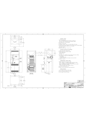 Outline Drawing | ASCO 7000 SERIES Bypass Isolation Transfer Switch (ATB) | 1000 - 1200 Amps | Type 1 | Frame H | Front Connected | 736939-010-A (IEC Metric)