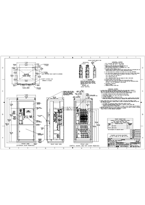 Outline Drawing | ASCO 4000 & 7000 SERIES Transfer Switch (ATS/ACTS/ADTS) | 600 - 960 Amps | Type 12 | Front Connected | 749416-002-A (IEC Metric)