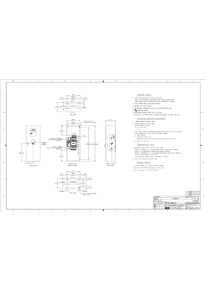 Outline Drawing | ASCO 4000 & 7000 SERIES Transfer Switch (ATS/ACTS/ADTS) | 800 Amps | Type 1 | Frame J | Front Connected | 780146-A (IEC Metric)