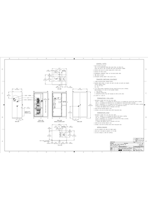 Outline Drawing | ASCO 7000 SERIES Bypass Isolation Transfer Switch (ACTB/ADTB/ATB) | 150 - 600 Amps | Type 4/4X/12 | Frame J | Front Connected | 802093-003-A (IEC Metric)