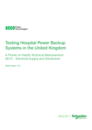 ASCO White Paper | Testing Hospital Power Backup Systems in the United Kingdom