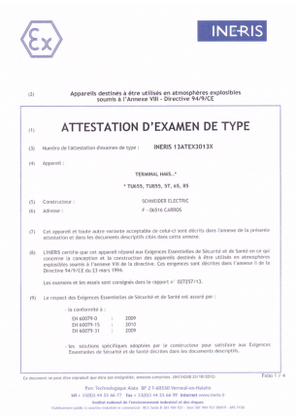 Harmony, HMISTU, HMISCU, Certificate, ATEX, INERIS