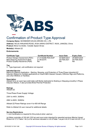 ATS22_ABS_WUXI_CERTIFICATE