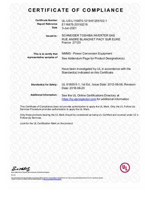ATV12 UL CERTIFICATE