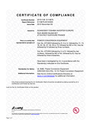 ATV32 UL CERTIFICATE