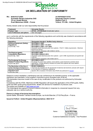 ATV32 & ATV320B UK DECLARATION