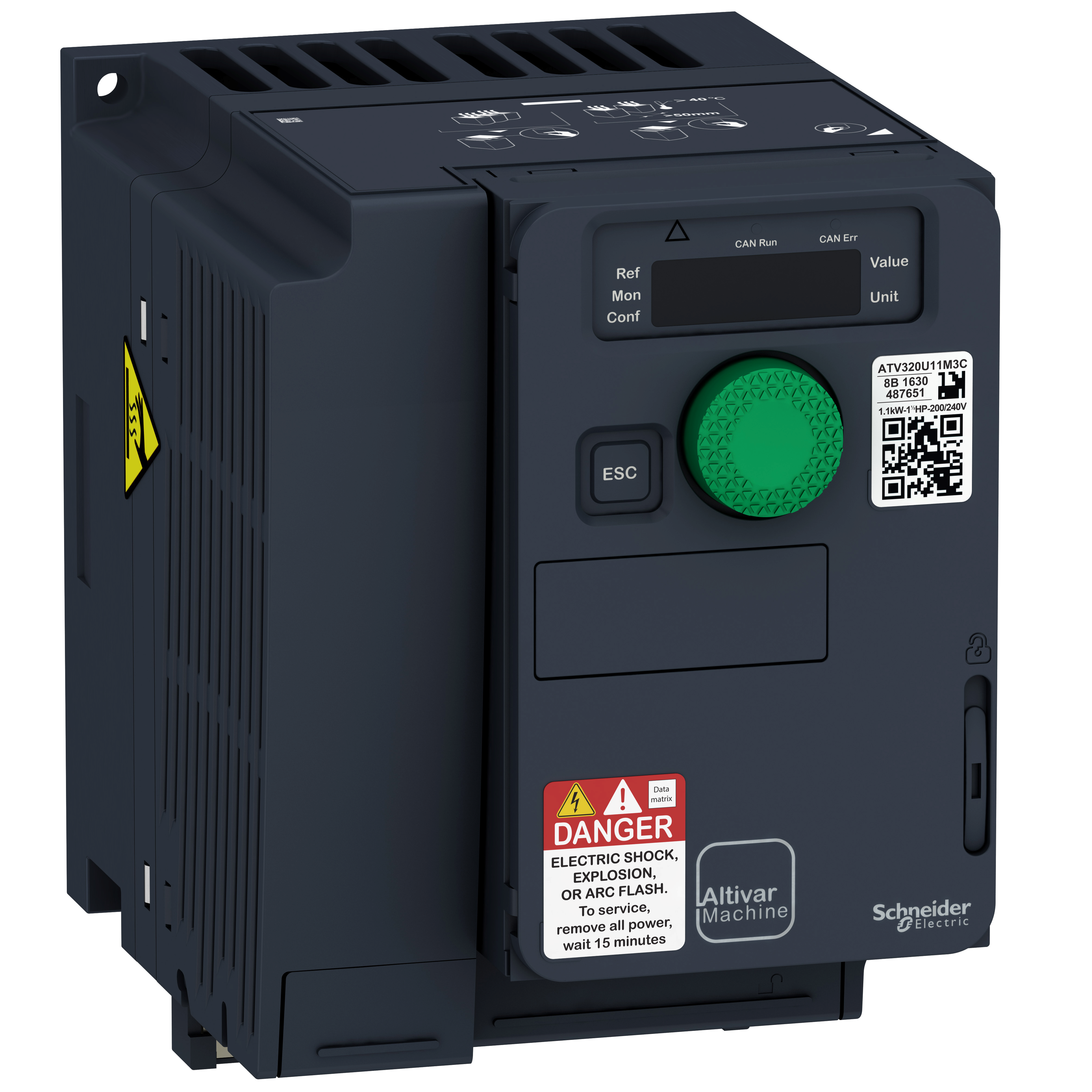 Variator de viteza ATV320, 1.5 kW, 200...240 V, trifazat, compact ATV320U15M3C