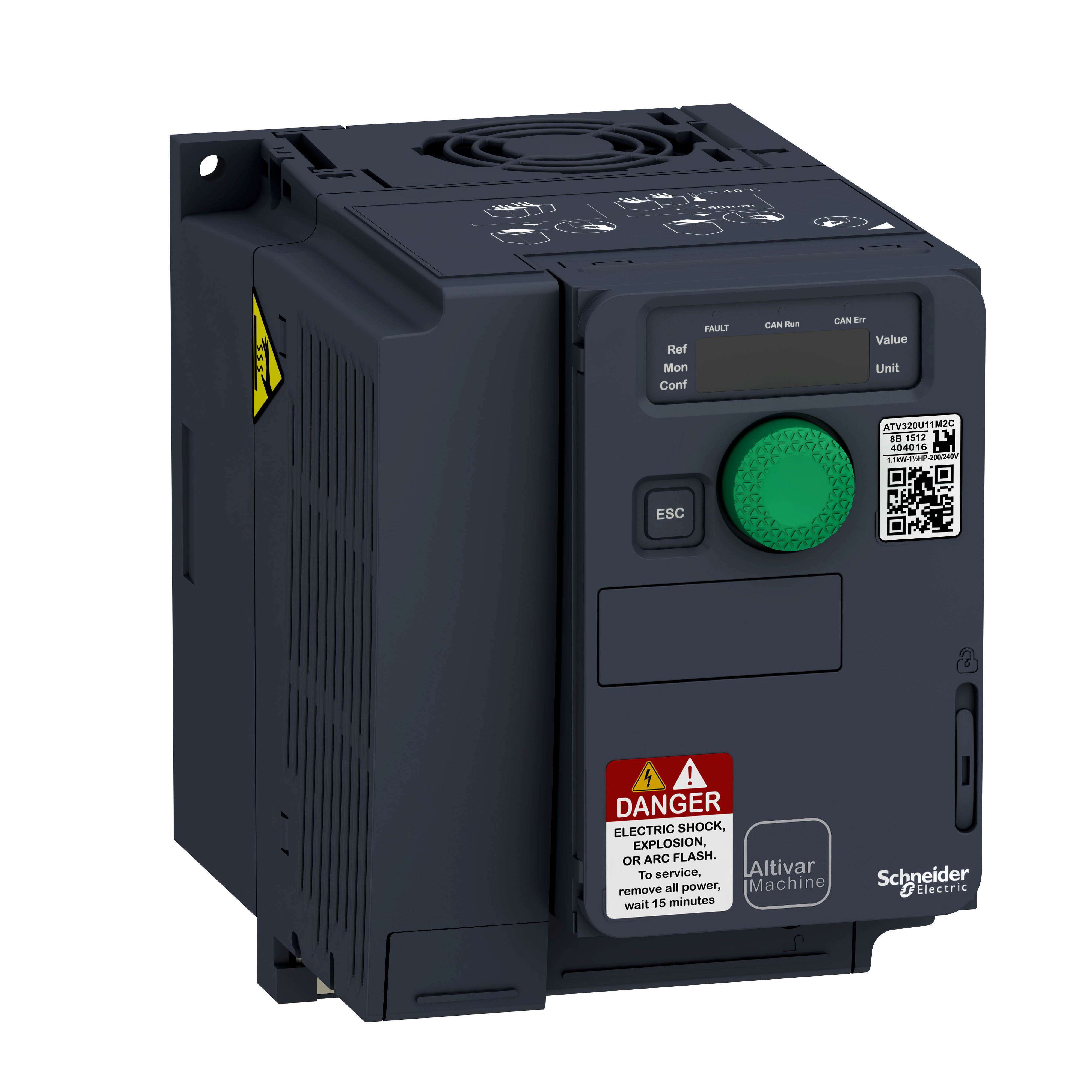 Variator de viteza ATV320, 1.1 kW, 200...240 V, monofazat, compact ATV320U11M2C