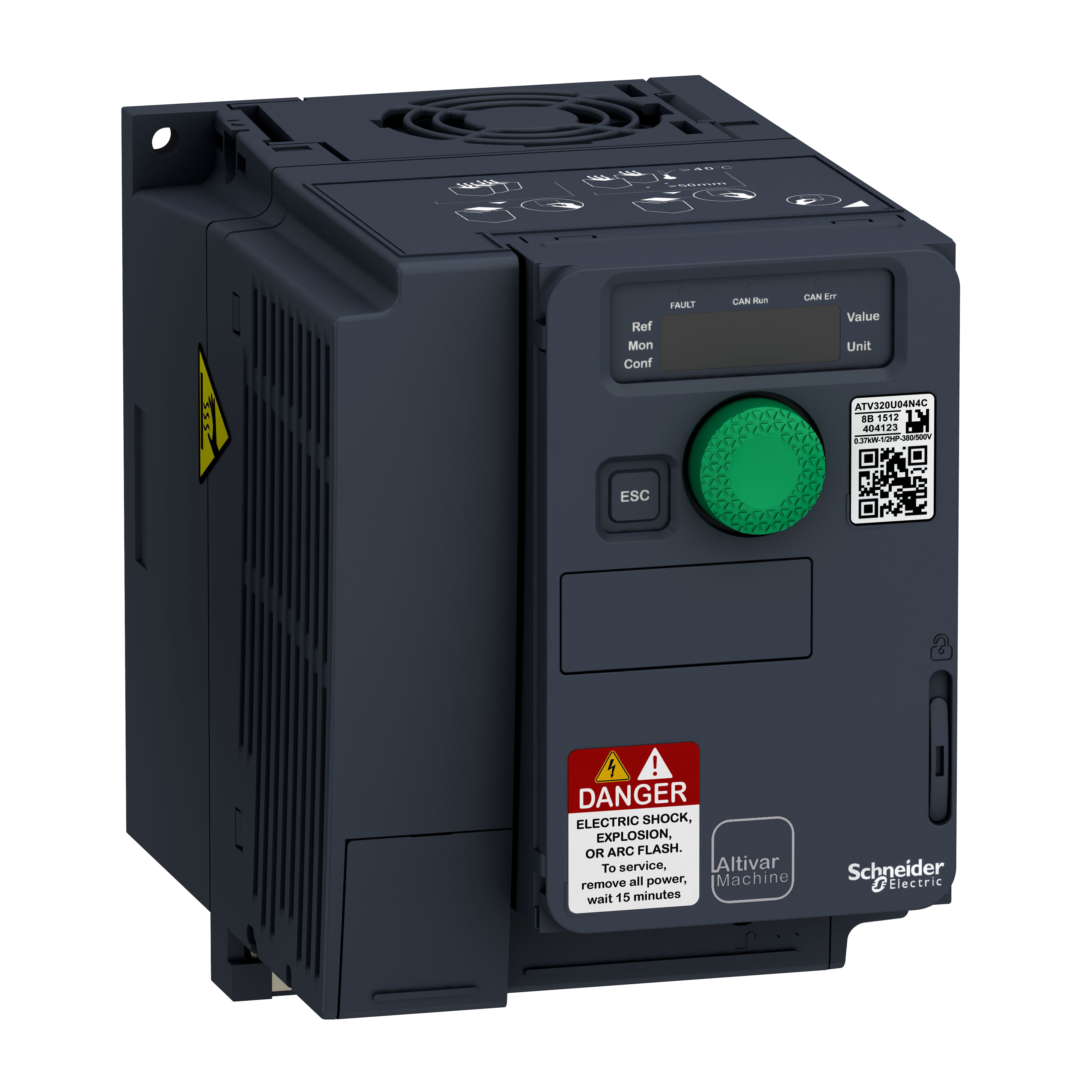Variator de viteza ATV320, 0.55 kW, 380...500 V, trifazat, compact ATV320U06N4C