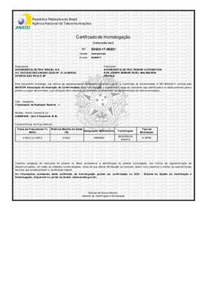 Certificado Smartlink SI B Anatel