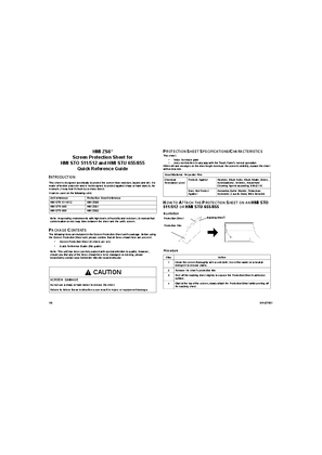 HMIZS6. Screen Protection Sheet