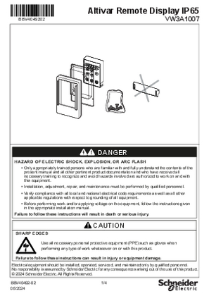 Instruction sheet - Remote display IP65 - VW3A1007