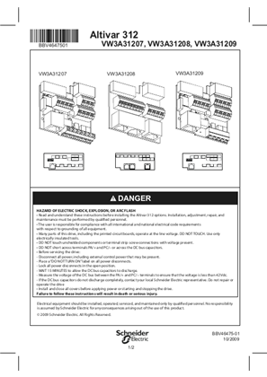 Instruction sheet - Communication cards - VW3A31207-208-209