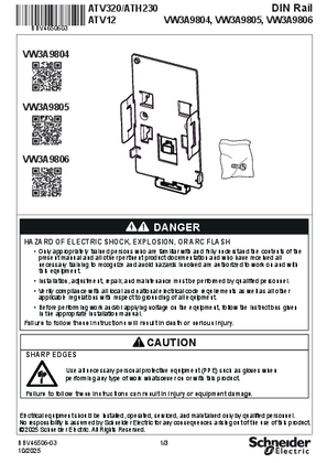 Instruction sheet Rail din kit - VW3A9804...806