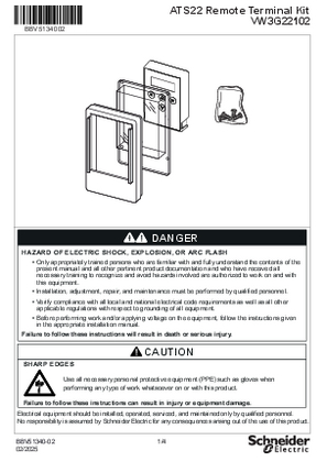 Instruction Sheet - ATS22 terminal IP65 - VW3G22102