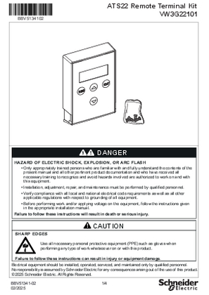 Instruction sheet - ATS22 terminal IP54 - VW3G22101