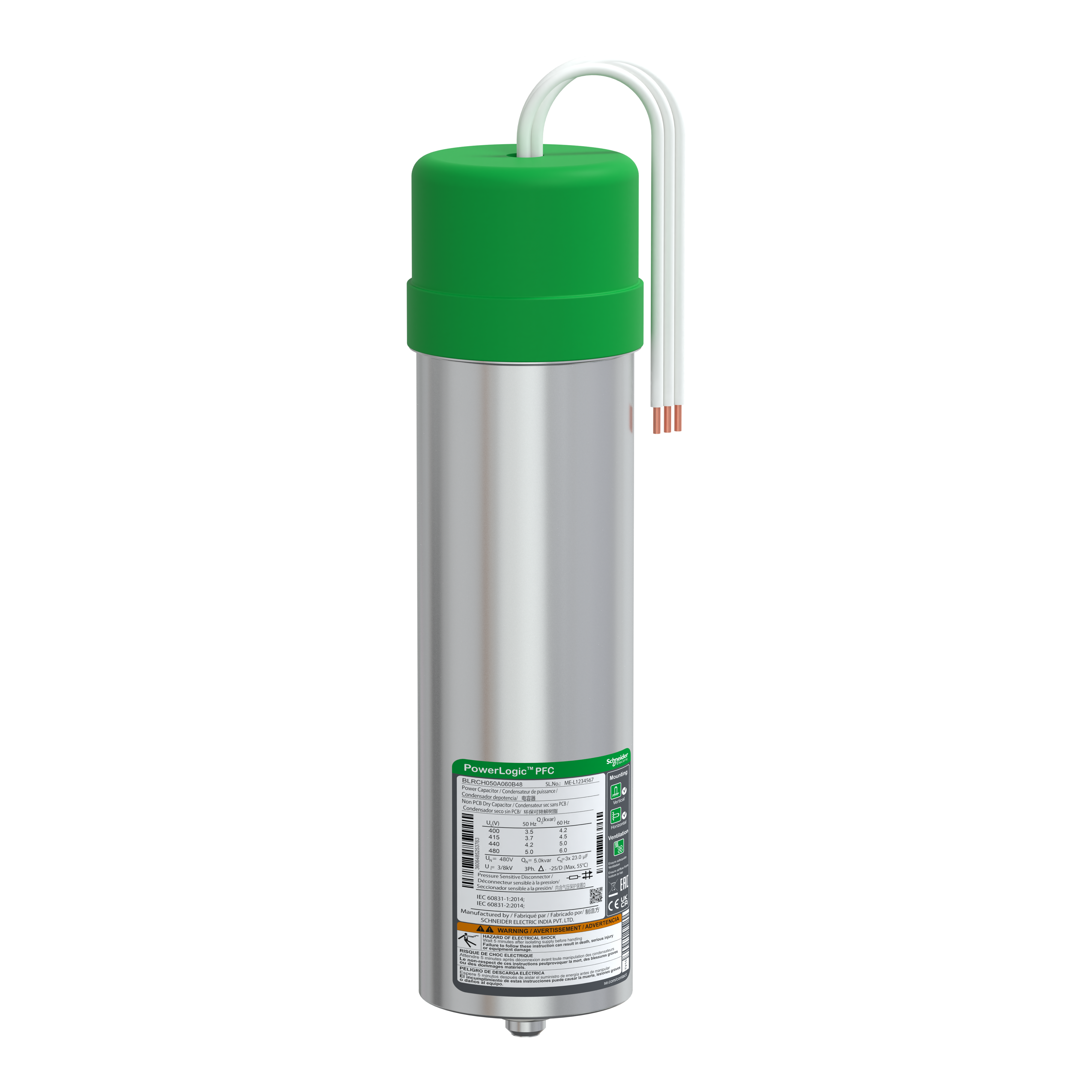 heavy duty PowerLogic PFC Capacitor, 5/6 kvar - 480 V - 50/60Hz