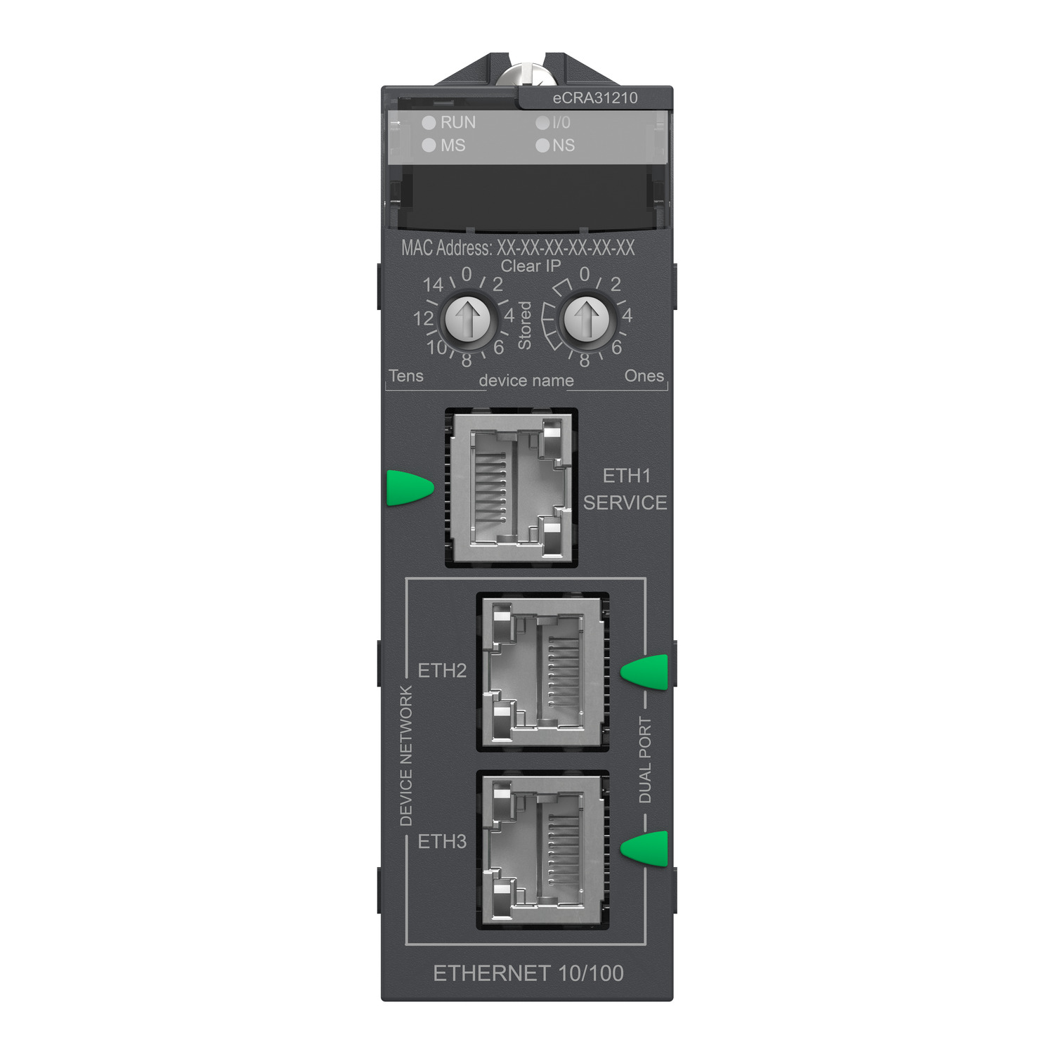 BMECRA31210 - EIO drop adapter, Modicon X80, with Ethernet