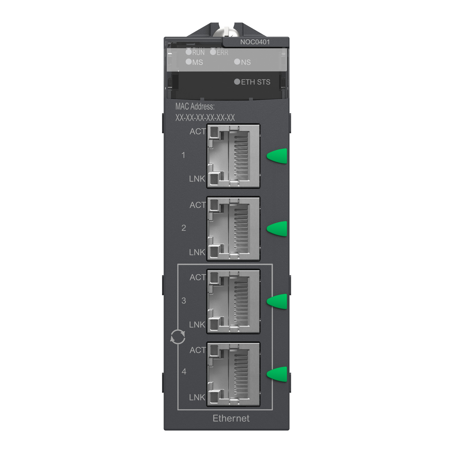 BMXNOC0401 - network module, Modicon M340, EtherNet/IP and Modbus 