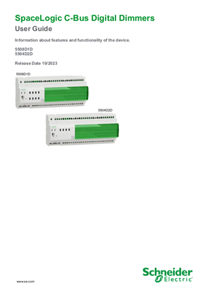 SpaceLogic, C-Bus Digital Dimmers User Guide--BQT2430700