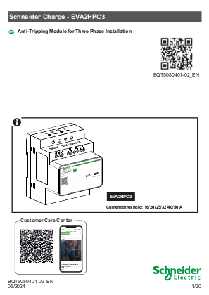 Schneider Charge Anti-Tripping Module for Three Phase Installation EN