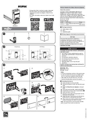 Clipsal, 40RWDA Solis Rotary Adaptor for Wiser Dimmer, ControlLink Instructions