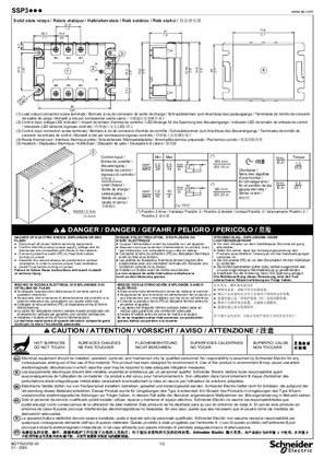 Solid state relays, Instruction Sheet