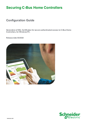 Securing SpaceLogic C-Bus Home Controllers Configuration Guide_BQT8965500