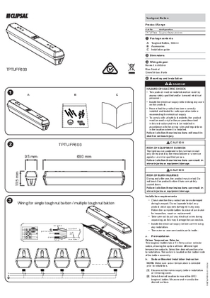 Clipsal, CLITPTUFF600 Toughnut Batten, BQT9250000 Installation Instructions