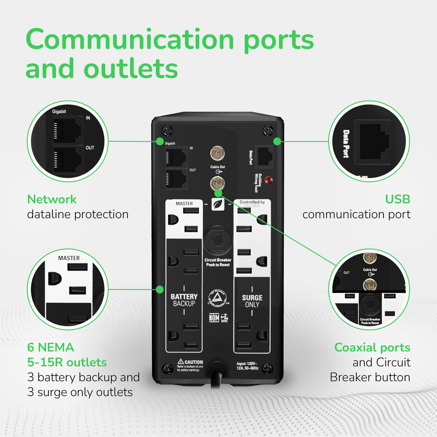 APC Back-UPS Pro, 700VA/420W, Tower, 120V, 6x NEMA 5-15R outlets