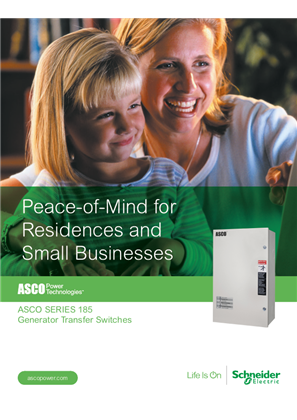 Brochure l  ASCO SERIES 185 Power Transfer Switch