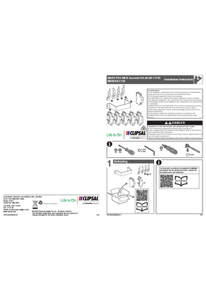 MAX9 PRO Incomer kit - Instruction Sheet
