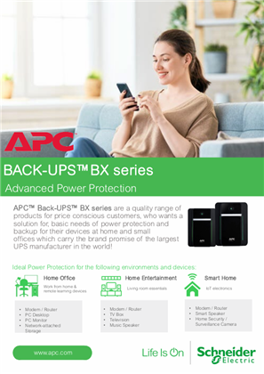 Back UPS BX Series 230V Brochure