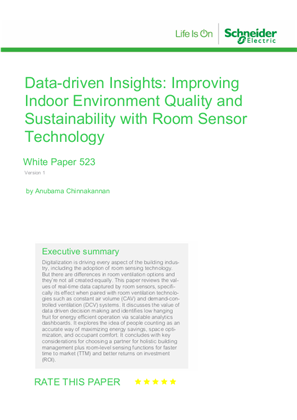 Data-driven Insights: Improving Indoor Environment Quality and Sustainability with Room Sensor Technology