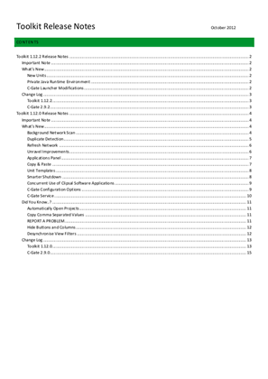 C-Bus Toolkit Software and Release Notes - V1.12.2