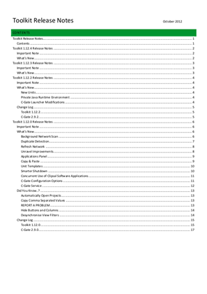 C-Bus Toolkit Software and Release Notes - V1.12.4