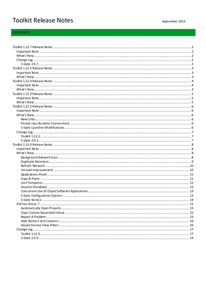 C-Bus Toolkit Software and Release Notes - V1.12.7