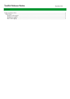 C-Bus Toolkit Software and Release Notes - V1.13.0