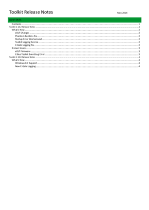 C-Bus Toolkit Software and Release Notes - V1.13.2