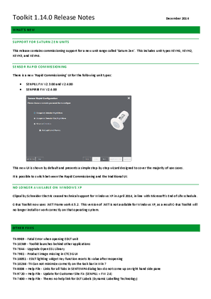 C-Bus Toolkit Software and Release Notes