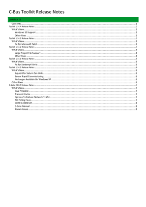 C-Bus Toolkit Software and Release Notes - V1.14.4