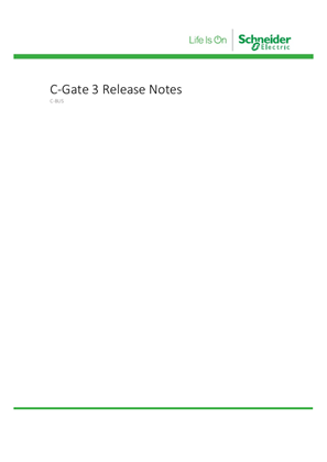 C-Bus C-Gate 3 Windows Installer and Release Notes V3.2.2