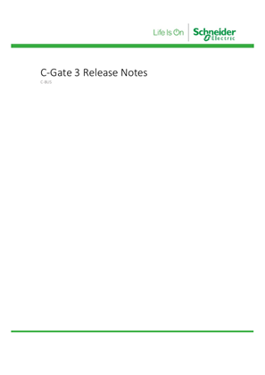 C-Bus C-Gate 3 Windows Installer and Release Notes V3.2.3