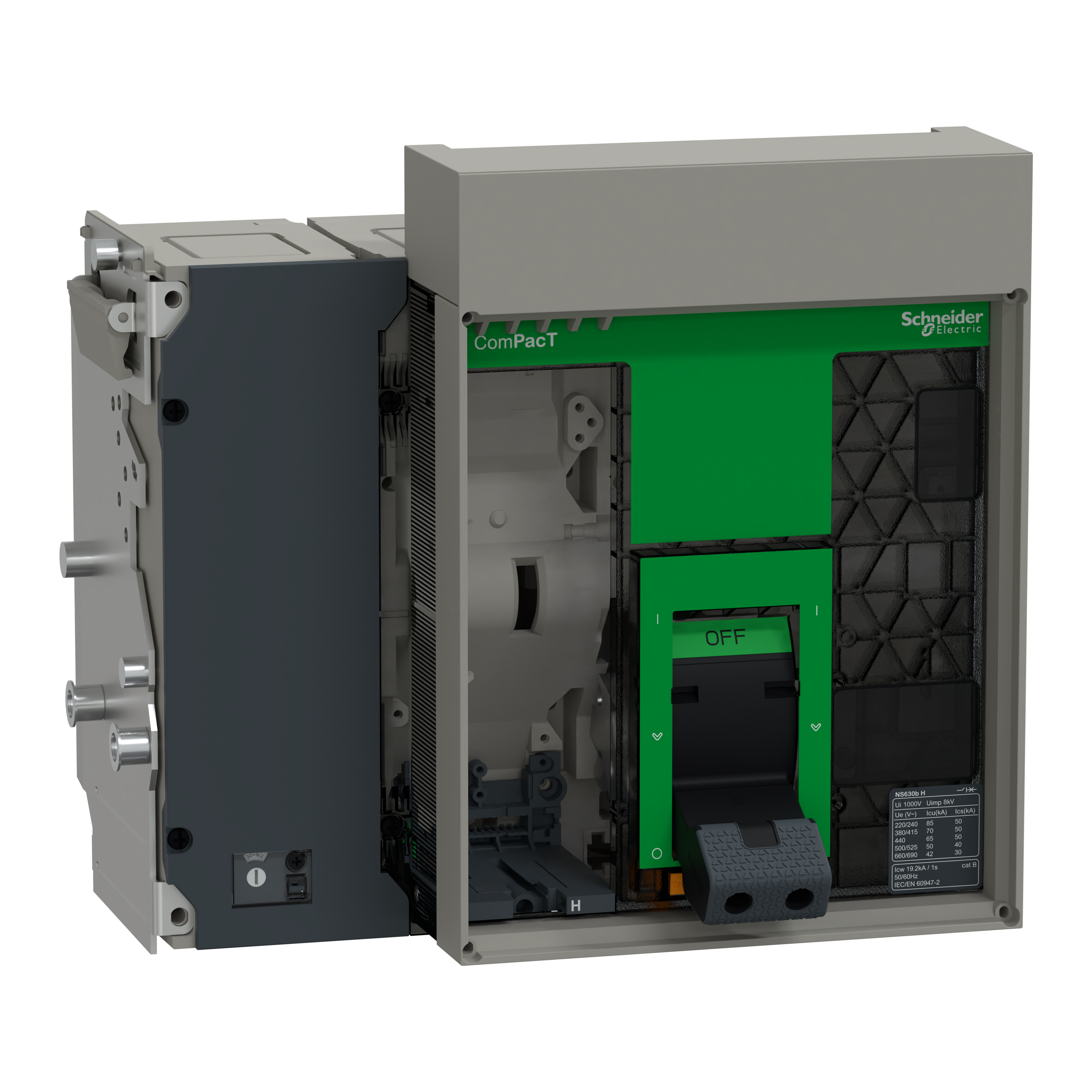 NSX630H bloc coup 630A 4P DM