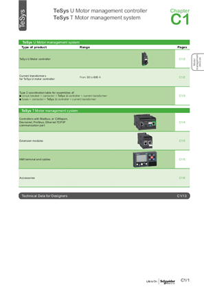 TeSys catalogue - 2020 - chapter C1 Motor management systems TeSys LUTM, T